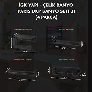 İgk Yapi - Çeli̇k Banyo Pari̇s Banyo Seti̇ -31(4 Parça)