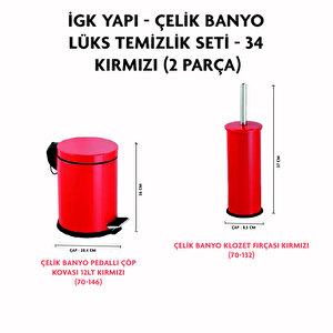 İgk Yapi - Çeli̇k Banyo Lüks Temi̇zli̇k Seti̇ - 34 (2 Parça)