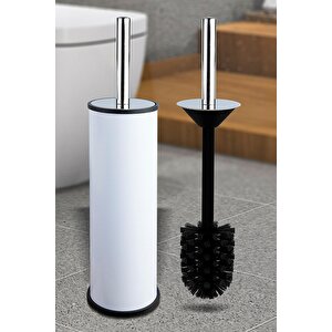 Sas Beyaz 3 Litre 2'li Banyo Seti Pedallı Çöp Kovası Wc Klozet Tuvalet Fırça Seti Banyo Çöp Kovası