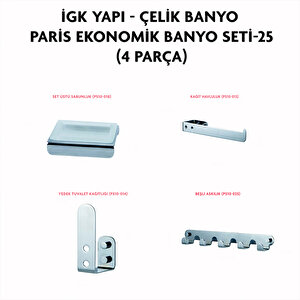 İgk Yapi - Çeli̇k Banyo Pari̇s Banyo Seti̇ -25(4 Parça)