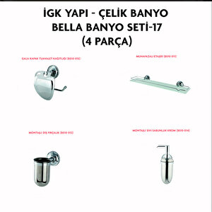 İgk Yapi - Çeli̇k Banyo Bella Banyo Seti̇ -17(4 Parça)
