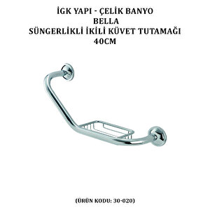 İgk Yapi - Çeli̇k Banyo Bella Süngerli̇kli̇ İki̇li̇ Küvet Tutamaği 40cm (30-020)