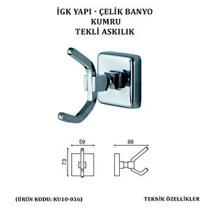 İgk Yapi - Çeli̇k Banyo Kumru Tekli̇ Askilik (ku10-036)