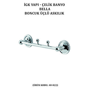 İgk Yapi - Çeli̇k Banyo Bella Boncuk Üçlü Askilik (40-022)