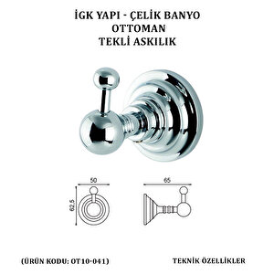 İgk Yapi - Çeli̇k Banyo Ottoman Tekli̇ Askilik (ot10-041)