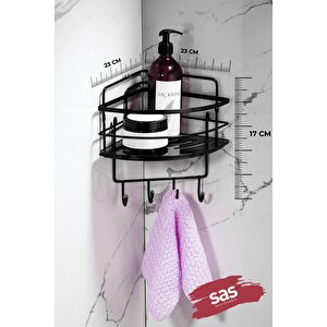 Yapışkanlı Ömür Boyu Paslanmaz Kristal Ayarlanabilir Raf Banyo Düzenleyici Şampuanlık Lk-01 Sssk