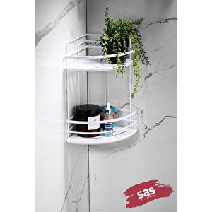 Yapışkanlı Ömür Boyu Paslanmaz Kristal Ayarlanabilir Raf Banyo Düzenleyici Şampuanlık Lk-02 Bb