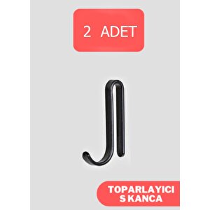 Siyah 2'li Kanca Askı