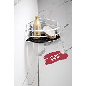Yapışkanlı Ömür Boyu Paslanmaz Kristal Ayarlanabilir Raf Banyo Düzenleyici Şampuanlık Lk-01 Bs