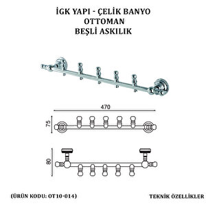 İgk Yapi - Çeli̇k Banyo Ottoman Beşli̇ Askilik (ot10-014)