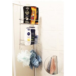 Sas Duşakabin Askılı Düz Banyo Rafı Sas Duş Askısı