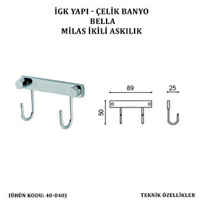 İgk Yapi - Çeli̇k Banyo Bella Mi̇las İki̇li̇ Askilik (40-040)