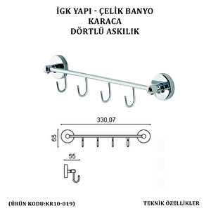 İgk Yapi - Çeli̇k Banyo Karaca Dörtlü Askilik (kr10-019)