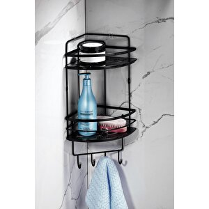 Yapışkanlı Ömür Boyu Paslanmaz Kristal Ayarlanabilir Raf Banyo Düzenleyici Şampuanlık Lk-02 Sssk