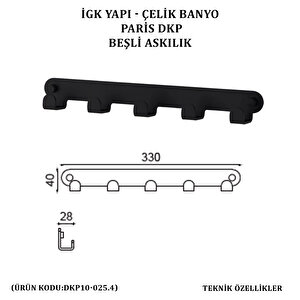 İgk Yapi - Çeli̇k Banyo Pari̇s Beşli̇ Askilik (dkp10-025.4)