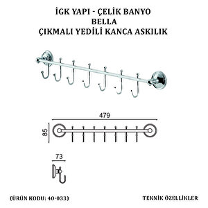 İgk Yapi - Çeli̇k Banyo Bella Çikmali Kanca Yedi̇li̇ Askilik (40-033)