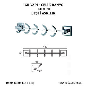 İgk Yapi - Çeli̇k Banyo Kumru Beşli̇ Askilik (ku10-040)