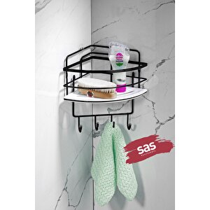 Yapışkanlı Ömür Boyu Paslanmaz Kristal Ayarlanabilir Raf Banyo Düzenleyici Şampuanlık Lk-01 Sbsk