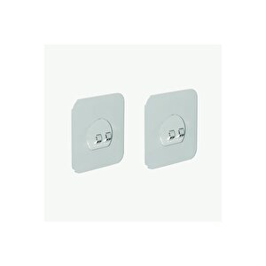 Yedek 2 Adet Yapışkanlı Askılık Sticker Şeffaf Güçlü Askı Aparatı