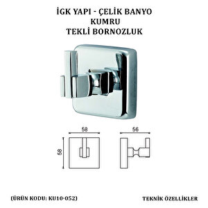 İgk Yapi - Çeli̇k Banyo Kumru Tekli̇ Bornozluk (ku10-052)