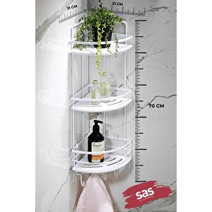 Yapışkanlı Ömür Boyu Paslanmaz Kristal Ayarlanabilir Raf Banyo Düzenleyici Şampuanlık Lk-03 Bbbk