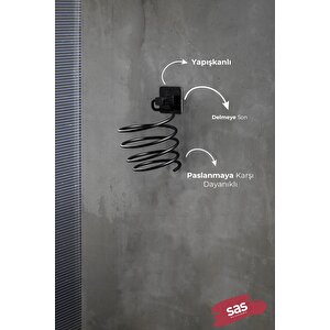 Yapışkanlı Saç Kurutmalık Siyah , Sihirli Yapışkanlı Siyah Saç Kurutma Makine Askısı Y-01