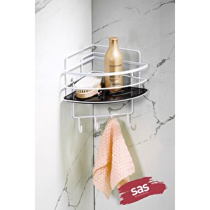 Yapışkanlı Ömür Boyu Paslanmaz Kristal Ayarlanabilir Raf Banyo Düzenleyici Şampuanlık Lk-01 Bsbk