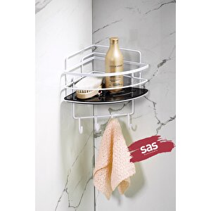 Yapışkanlı Ömür Boyu Paslanmaz Kristal Ayarlanabilir Raf Banyo Düzenleyici Şampuanlık Lk-01 Bsbk