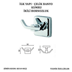 İgk Yapi - Çeli̇k Banyo Kumru Bornozluk Çi̇ftli̇ (ku10-002)