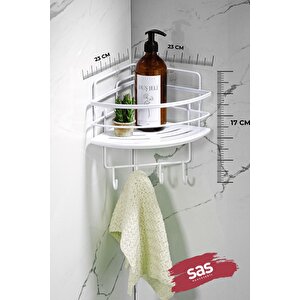Yapışkanlı Ömür Boyu Paslanmaz Kristal Ayarlanabilir Raf Banyo Düzenleyici Şampuanlık Lk-01 Bbbk