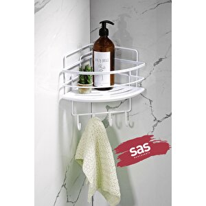 Yapışkanlı Ömür Boyu Paslanmaz Kristal Ayarlanabilir Raf Banyo Düzenleyici Şampuanlık Lk-01 Bbbk