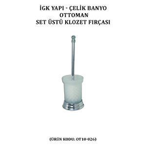 İgk Yapi - Çeli̇k Banyo Ottoman Set Üstü Klozet Firçasi (ot10-026)