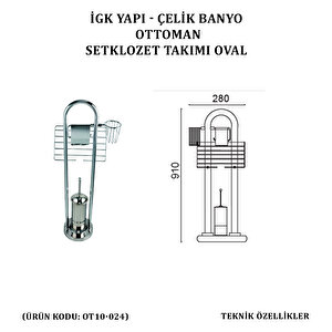 İgk Yapi - Çeli̇k Banyo Ottoman Set Klozet Takimi Oval (ot10-024)