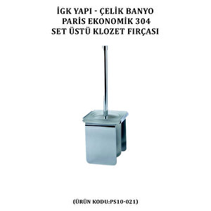İgk Yapi - Çeli̇k Banyo Pari̇s Set Üstü Klozet Firçasi (ps10-021)
