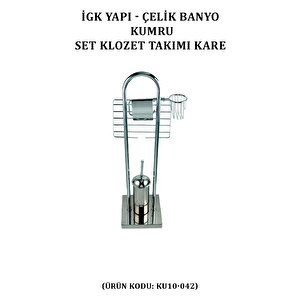 İgk Yapi - Çeli̇k Banyo Kumru Set Klozet Takimi Kare (ku10-042)