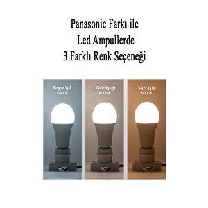 Panasonic 8,5w (60w) Led Ampul 2700k - Sarı Işık 6 Adet Tasarufflu Lamba