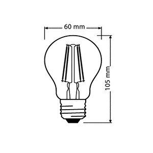 Osram 7w (60w) Led Value E27 Rustik Led Ampul