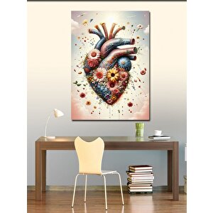 Kanvas Tablo Bahar Ve Kalp 100x140 cm