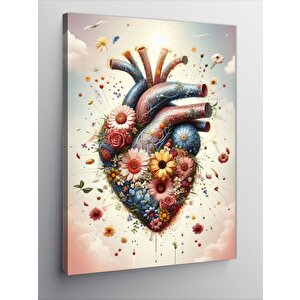 Kanvas Tablo Bahar Ve Kalp 70x100 cm