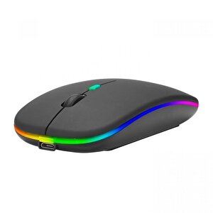 Sm-bt11 Usb Siyah 2 In 1 Bluetooth 2.4ghz Şarj Edilebilir Kablosuz Mouse