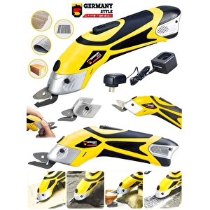 Alman Pro 18 V Şarjlı Çelik Dişli Çift Akü Kumaş Kağıt Deri Çok Amaçlı Makas