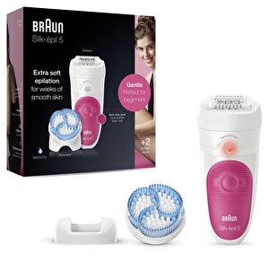 Braun Silk-épil 5 5511 Sensosmart, Kablosuz, Islak&kuru, 2 Ek Parçalı, 2'si 1 Arada Epilatör