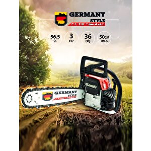 Alman Ms3550 56.5 Cc 3 Hp 50 Cm Palalı 36 Diş Zincir Benzinli Testere Ağaç Kesme Motoru