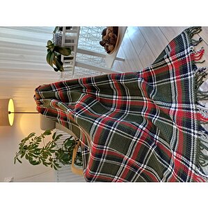 Skoç Battaniye Tek Kişilik 150*200cm Kırmızı Yeşil