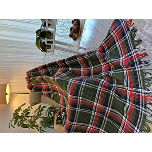 Skoç Battaniye Tek Kişilik 150*200cm Kırmızı Yeşil