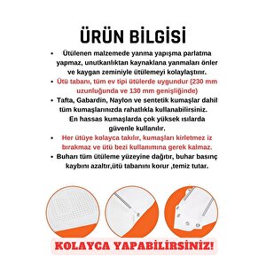 Teflon Ütü Altlığı Yanmaz Yapışmaz Parlatmaz Ütü Tabanı Ütü Altlığı