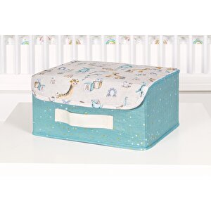Baby Kapaklı Kutu Düzenleyici Çok Amaçlı Organizer Mini Boy Turkuaz 104256  Kasa - 284