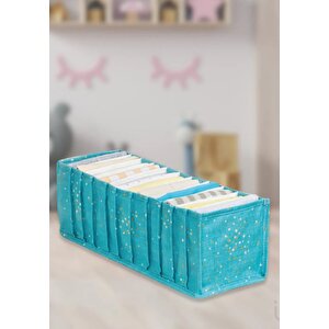 Baby Akordiyon Organizer Çekmece Düzenleyici Medium Turkuaz 104096  Kasa - 204