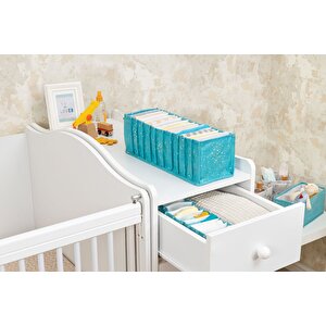 Baby Akordiyon Organizer Çekmece Düzenleyici Large Turkuaz 104089 Kasa - 203