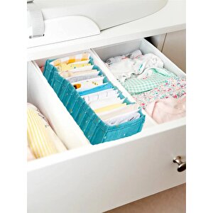 Baby Akordiyon Organizer Çekmece Düzenleyici Large Turkuaz 104089 Kasa - 203